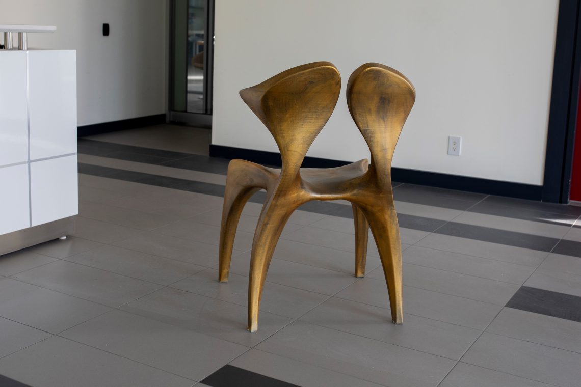 Futuristic 3D printed chair